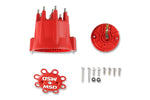 MSD Ignition Distributor Cap and Rotor Kit, Red - 84335