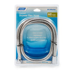 Camco Shower Head Hose, 60 in Length, Fits Standard 1/2 in Shower Arm, Chrome - 43716