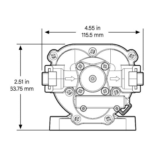 Remco Fresh Water Pump, PowerRV 3200 Series, 3.2 gal Per Minute, 45 PSI - 90-3214-1C4-82LSB