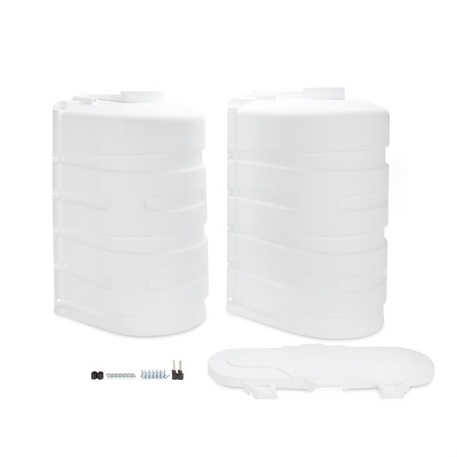 Camco Propane Tank Cover, For Dual 30 lb Tanks While Mounted, White, 29-1/2 in Width x 26-1/4 in Height x 15-1/2 in Depth - 50513