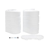 Camco Propane Tank Cover, For Dual 30 lb Tanks While Mounted, White, 29-1/2 in Width x 26-1/4 in Height x 15-1/2 in Depth - 50513