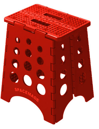 Space Made Step Stool, 13 in Length x 15 in Width x 15 in Height, 385 lb Weight Capacity, Red - SS-15R