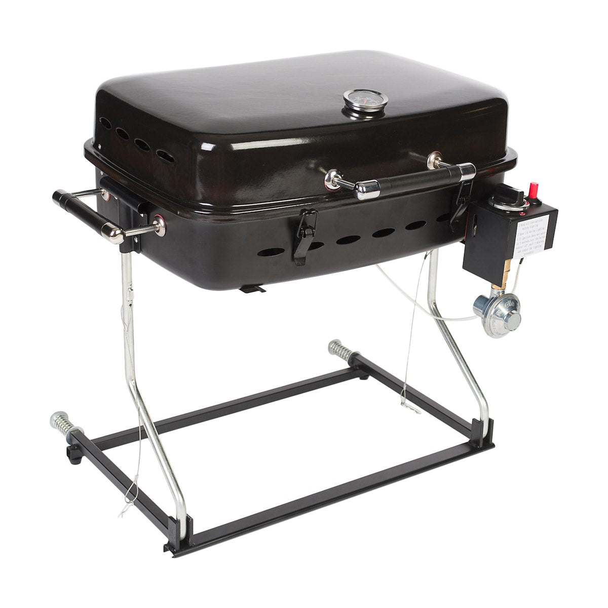 Faulkner Barbeque Grill, 12000 BTU, 21.8 in Height x 23.6 in Width x 17.1 in Depth On Ground, Black - 51322