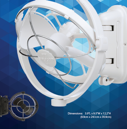 Caframo Limited Fan, 7 in, 3 Speed, 12 V or 24 V - 7010CAWBX