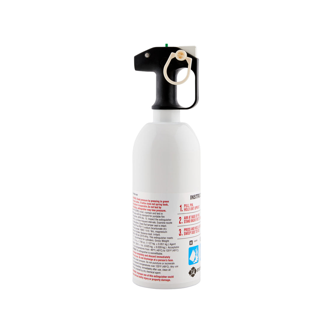 BRK Electronics Fire Extinguisher, UL Rated 5-B:C, 1.4 lb Bottle, Steel - KITCHEN5