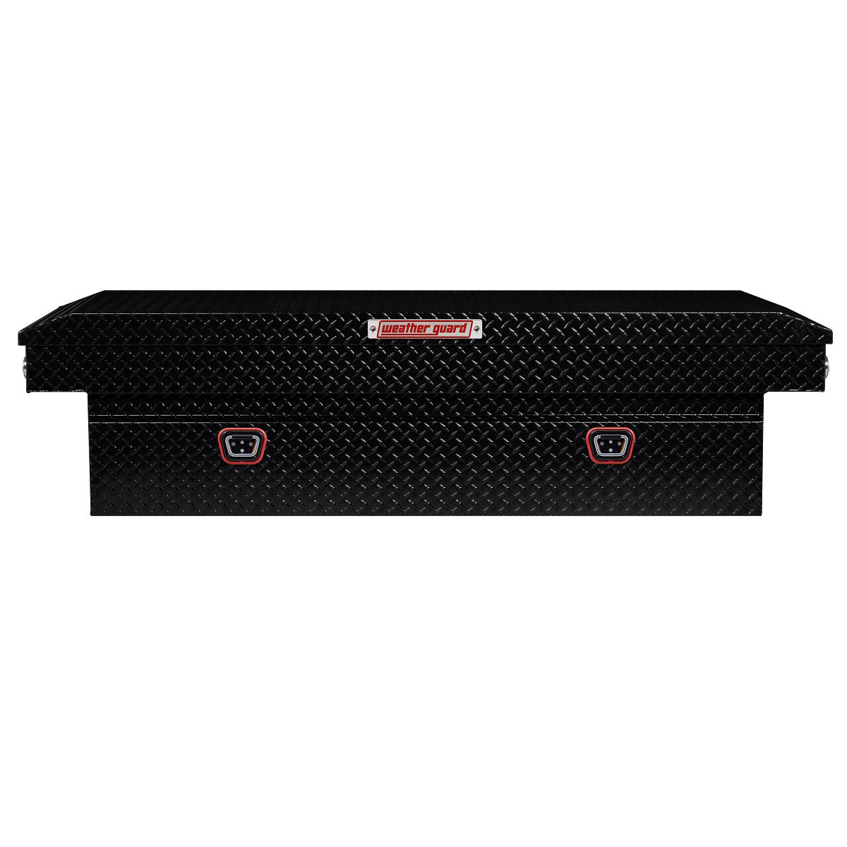 Weather Guard Tool Box, Gloss Black, Aluminum, 27-1/2 in Length x 72 in Width x 18-1/2 in Height - 117-5-04