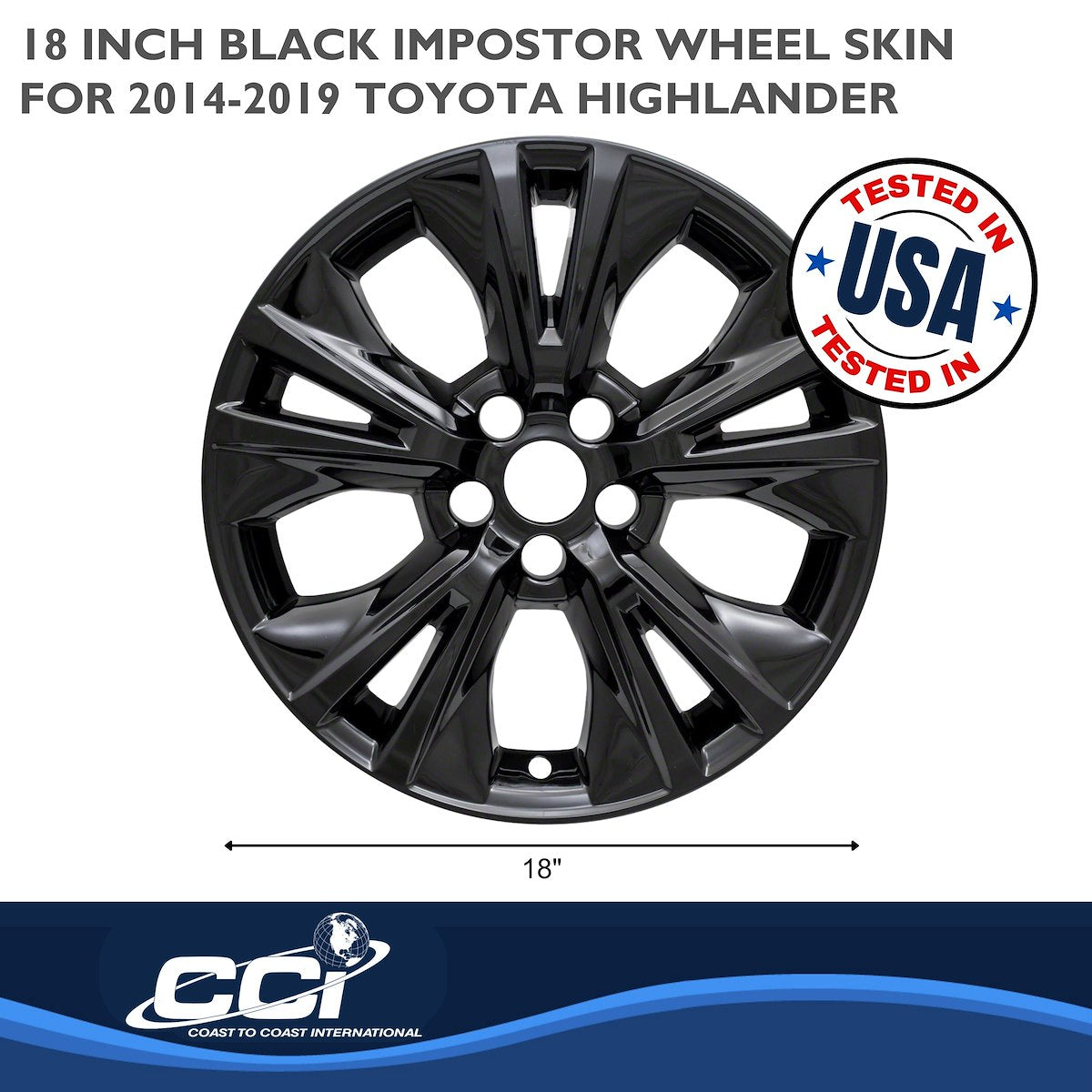 Coast2Coast Wheel Skins & Styled Wheel Covers IWCIMP410BLK product image 2