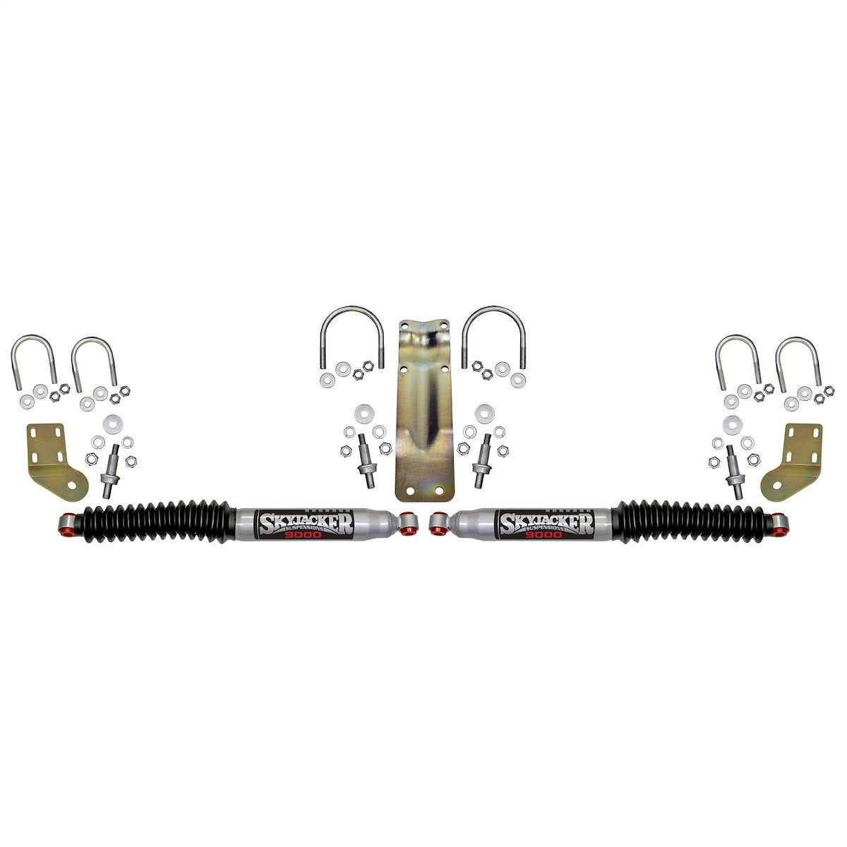 Skyjacker Suspensions Steering Stabilizer, Silver With Black Shock Boots, Set Of 2 - 9253