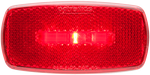 Optronics Clearance Light, LED, 4 in Length x 2 in Width x 1 in Depth, Red Lens - MCL0032RBB