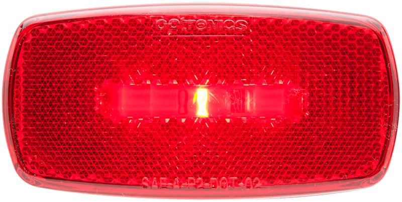 Optronics Clearance Light, LED, 4 in Length x 2 in Width x 1 in Depth, Red Lens - MCL0032RBB
