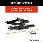Lippert Leveling Jack, 5000 lb Capacity Per Jack, 24 in Lift Height, Steel, Set Of 2 - 285326