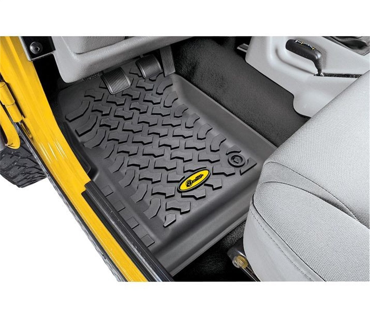 Bestop Floor Liner, Black, 5/16 in Tread Design, 2 Piece - 51509-01