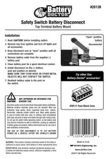 WirthCo Battery Disconnect Switch, 250 Ampere - 20138