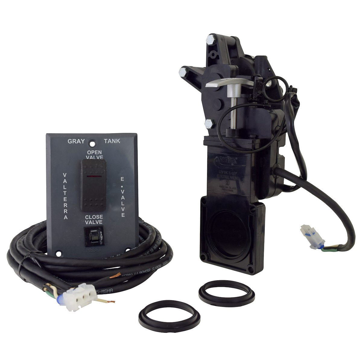 Valterra Sewer Waste Valve, For RV Black And Gray Water System, 12 V/1.7 amp Motor, 1-1/2 in Waste Valve - E1001NEVP