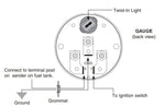 AutoMeter Gauge Fuel Level, 2-1/16 in, 0 Ohms Empty/90 Ohms Full, Incandescent Around The Dial - 4314