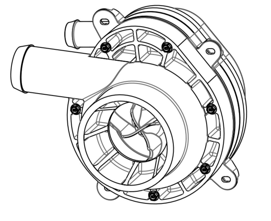 Thetford/ Norcold Macerator Pump, Replacement For Sani-Con Turbo 500S, 12 V DC, 6 in Length x 7-3/8 in Width x 6 in Height - 50292