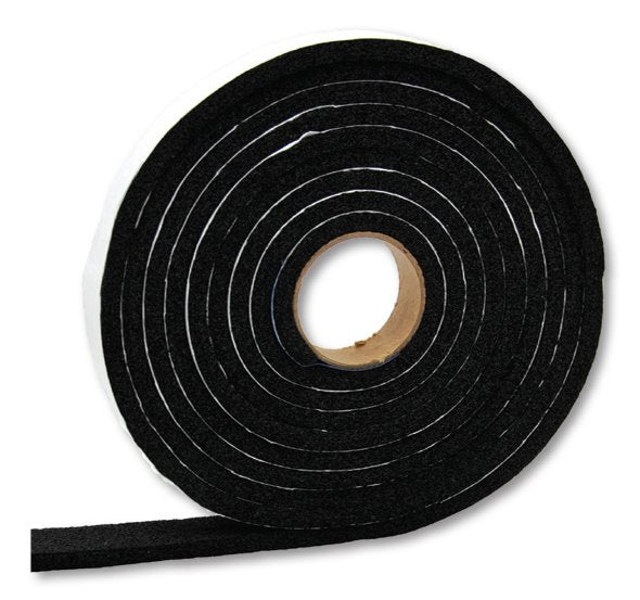 AP Products Multi Purpose Weather Stripping, 3/16 in Thickness x 3/4 in Width x 10 ft Length, Black - 018-3163410