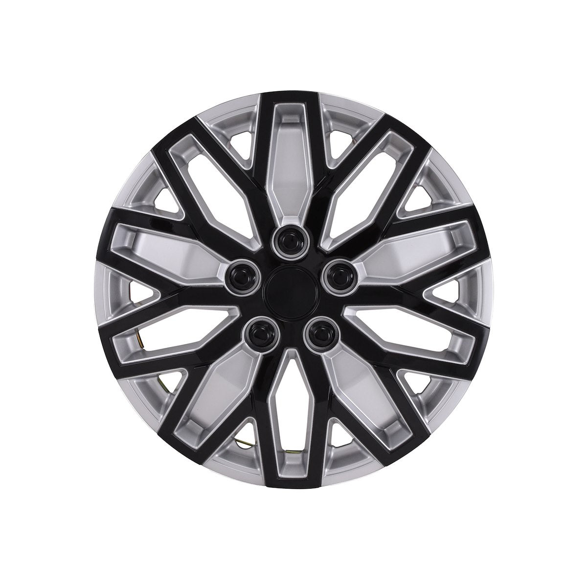 Coast2Coast Wheel Cover, 15 in, 10 U Spoke, Black/Silver, Set Of 4 - 105115SB