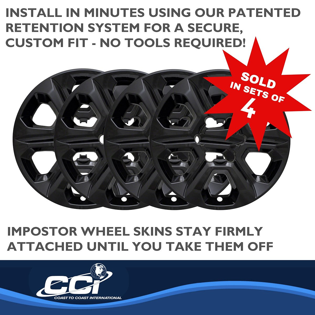 Coast2Coast Wheel Skins & Styled Wheel Covers IWCIMP413BLKN product image 5