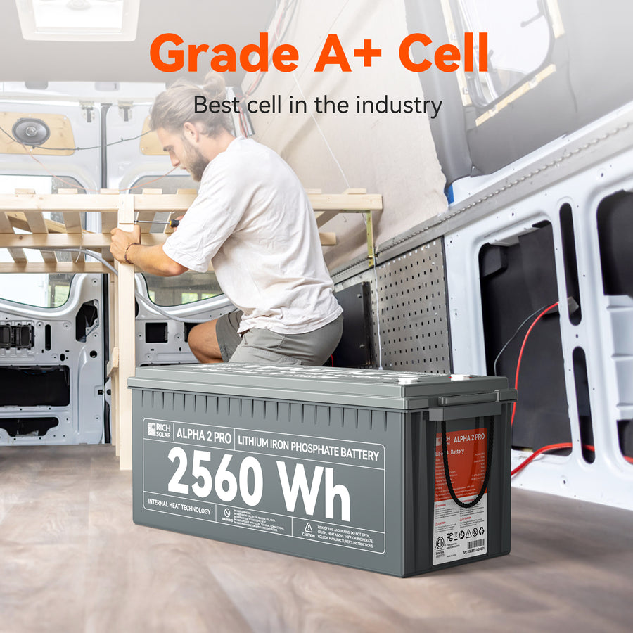 Rich Solar Battery, ALPHA 2 PRO, Group 31, 12.8 V Nominal Voltage - RS-B122SP