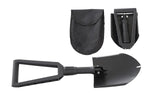 Overland Vehicle Systems Shovel, Black Powder Coat, Steel, 22.75 in Extended and 9.75 in Collapsed - 19049901