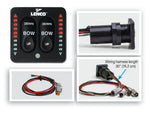 Lenco Boat Trim Tab Control, Low Profile LED Indicator Integrated Tactile Key Pad Switch, 2-3/4 in Width x 2-3/4 in Height - 15170-001