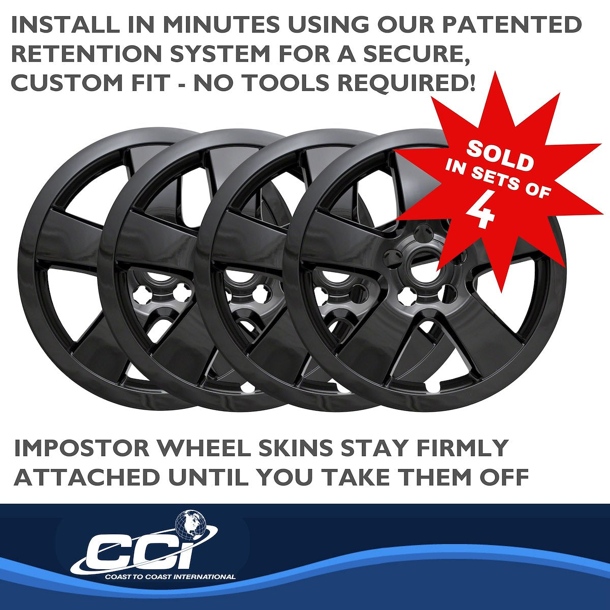 Coast2Coast Wheel Skins & Styled Wheel Covers IWCIMP375BLK product image 4