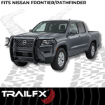 TrailFX Grille Guard, 1-Piece, Gloss Black, Steel - 81301
