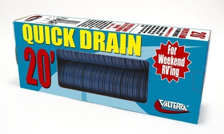 Valterra Sewer Hose, 20 ft Extended Length, 3 in Diameter, 8 Mil Vinyl Cover - D04-0046