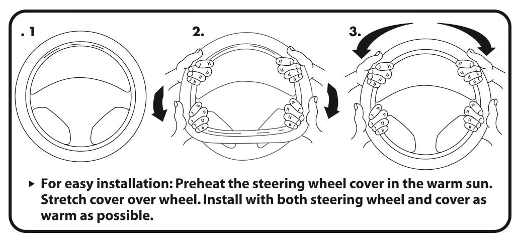 Plasticolor Steering Wheel Cover, For 14-1/2 To 15-1/2 in Wheels - 006697R25
