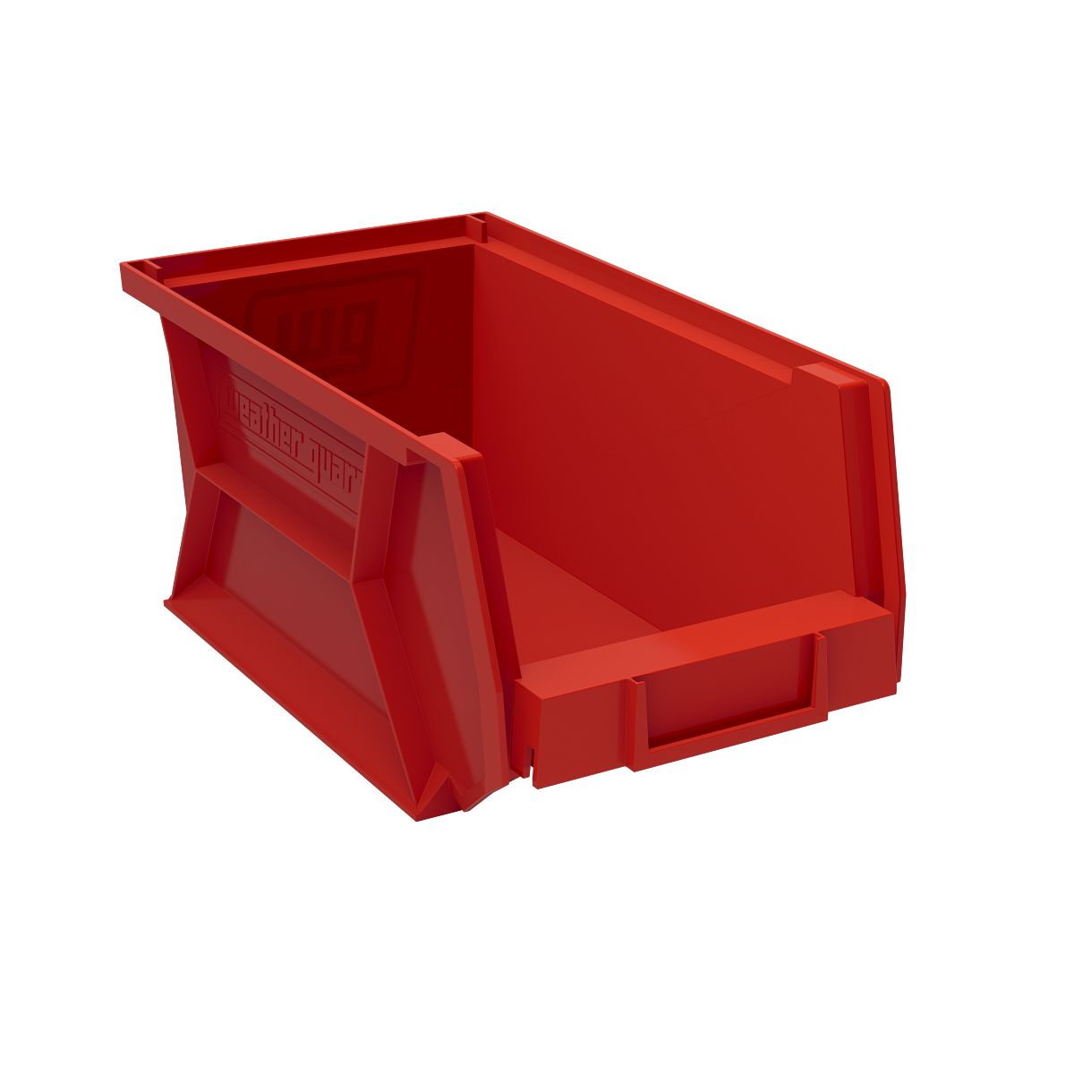 Weather Guard Van Storage System Shelf Bin Box, 7.1 in Height x 6 in Width x 13.2 in Depth, Red, Set Of 6 - 9855-7-02