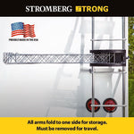 Stromberg Carlson Clothes Line, 35 in Of Line Space, Chrome Plated, Supports 10 lb Per Arm And 60 lb Maximum Load - CL-35