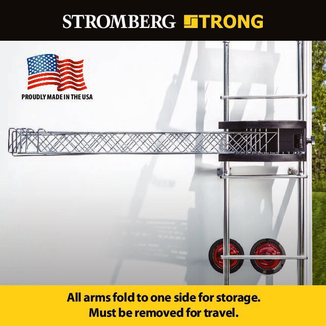 Stromberg Carlson Clothes Line, 35 in Of Line Space, Chrome Plated, Supports 10 lb Per Arm And 60 lb Maximum Load - CL-35