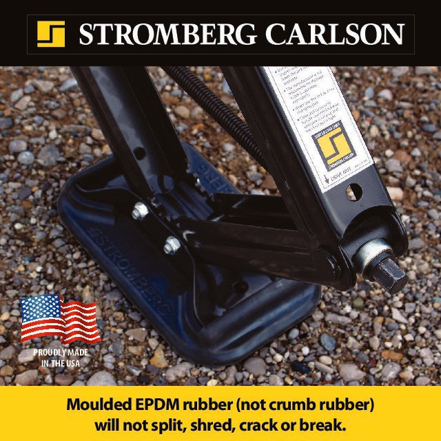Stromberg Carlson Leveling Jack Foot Pad, Black, 11 in Length x 6-1/2 in Width, Set Of 2 - JBP-SJSC.2
