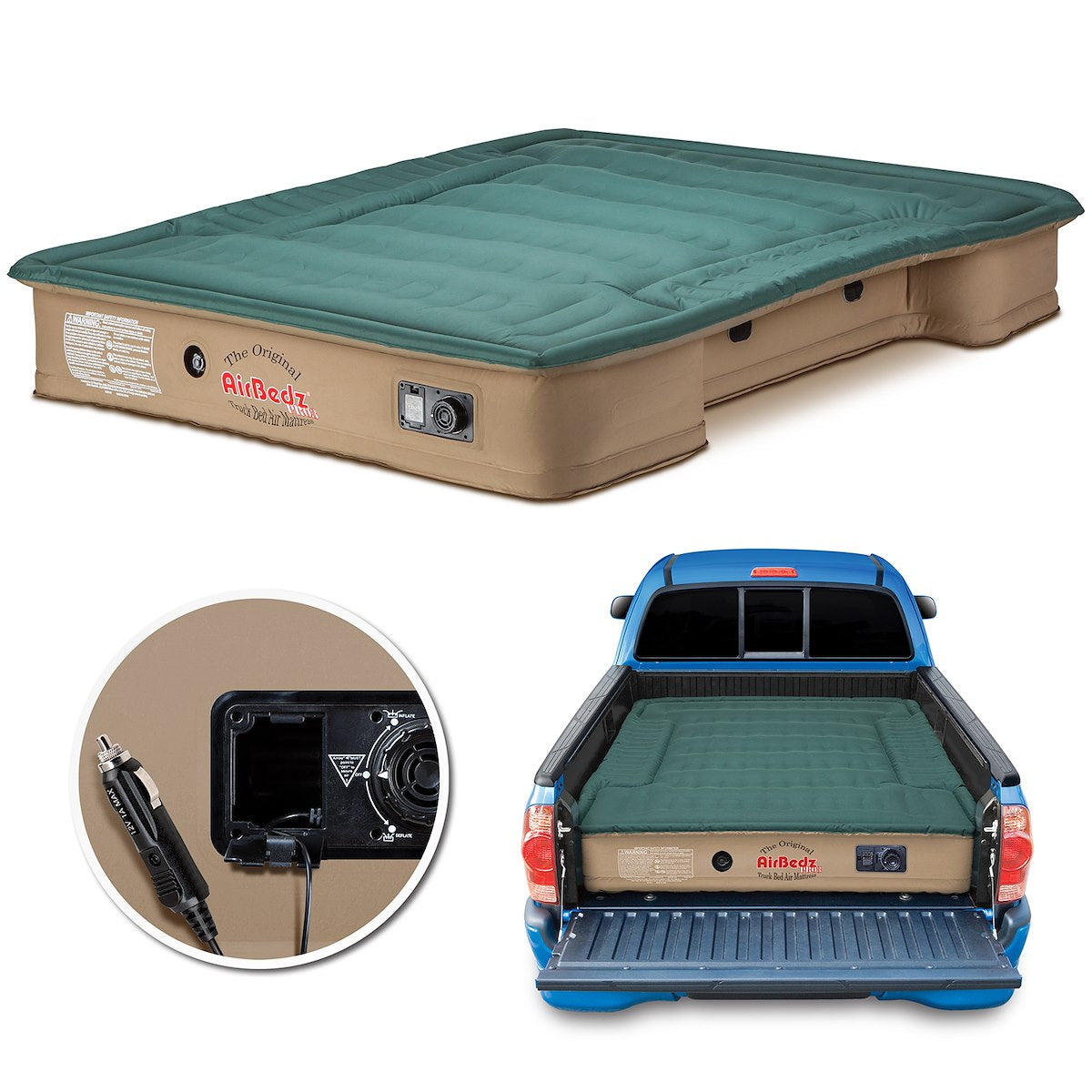 AirBedz by Pittman Outdoors Truck Bed Air Mattress, Pro3 Series, 76 in Length X 63-1/2 in Width X 12 in Height Inflated - PPI-302