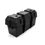 Camco Battery Box, Fits Two 6V Group GC2 Batteries Or Two 12V Group 24/24M Batteries, With 2 Tie Down Straps And 4 Strap Clamps With Screws - 55374