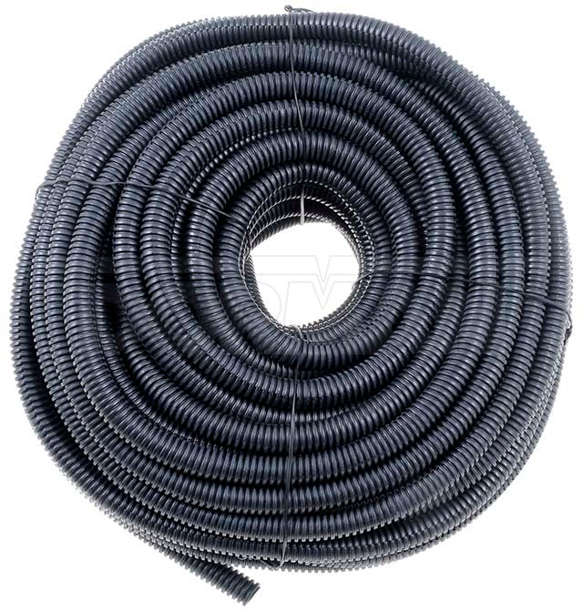 Dorman Wire Loom, Black, 100 ft Length x 3/8 in Diameter Tubing - 86632