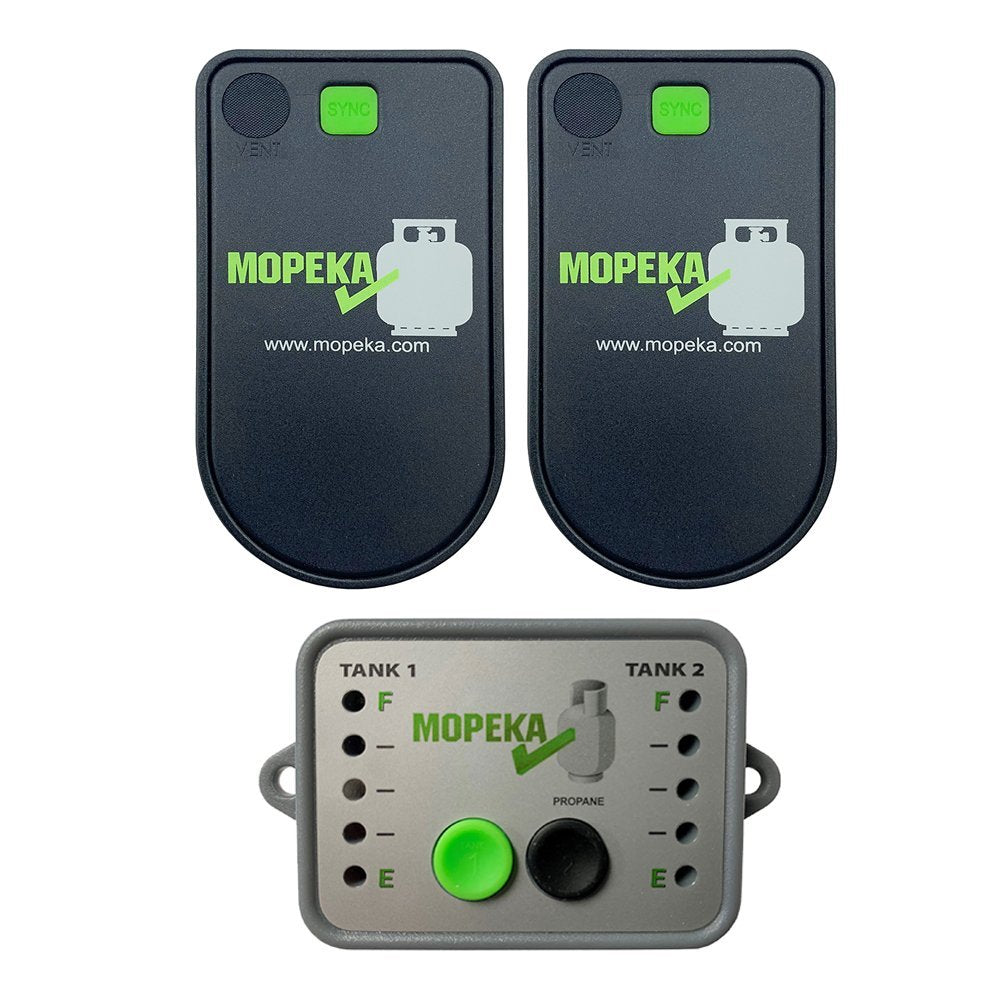 AP Products Propane Tank Gas Level Indicator, Uses Bluetooth Signals To Update Monitor Or Smart Device, With 1 Monitor/2 Sensors - 024-1000