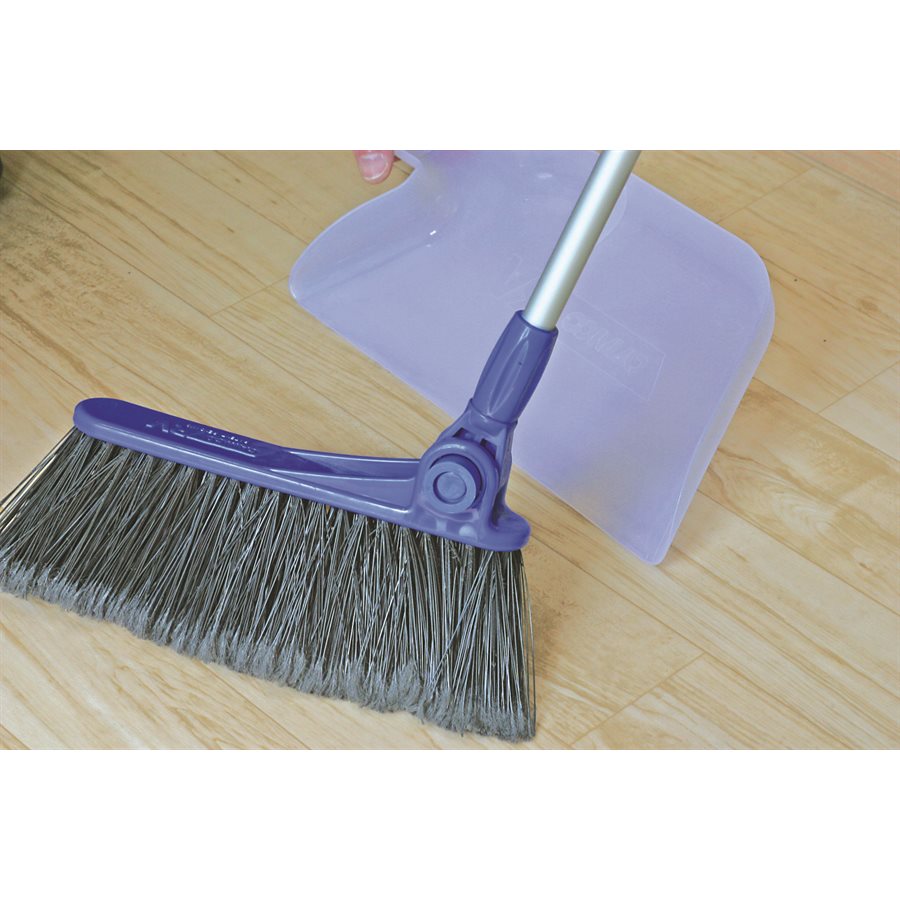 Camco Broom, Telescoping 24 in to 52 in Length Handle, Soft Bristled Head, Aluminum Handle - 43623