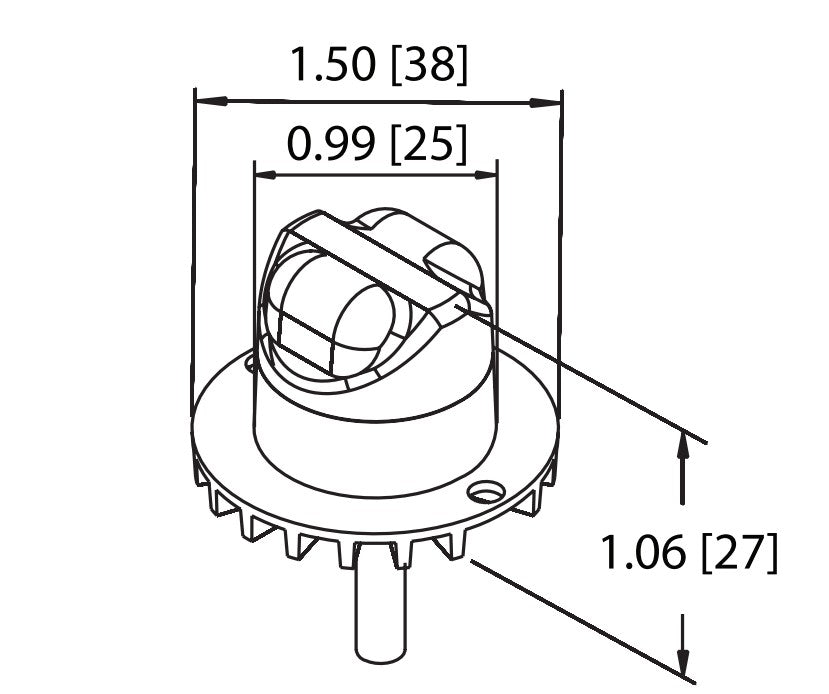 Ecco Electronic Warning Light, Hide-A-LED, 1-1/2 in Diameter x 1.1 in Height, Concealed Directional LED - 9011C