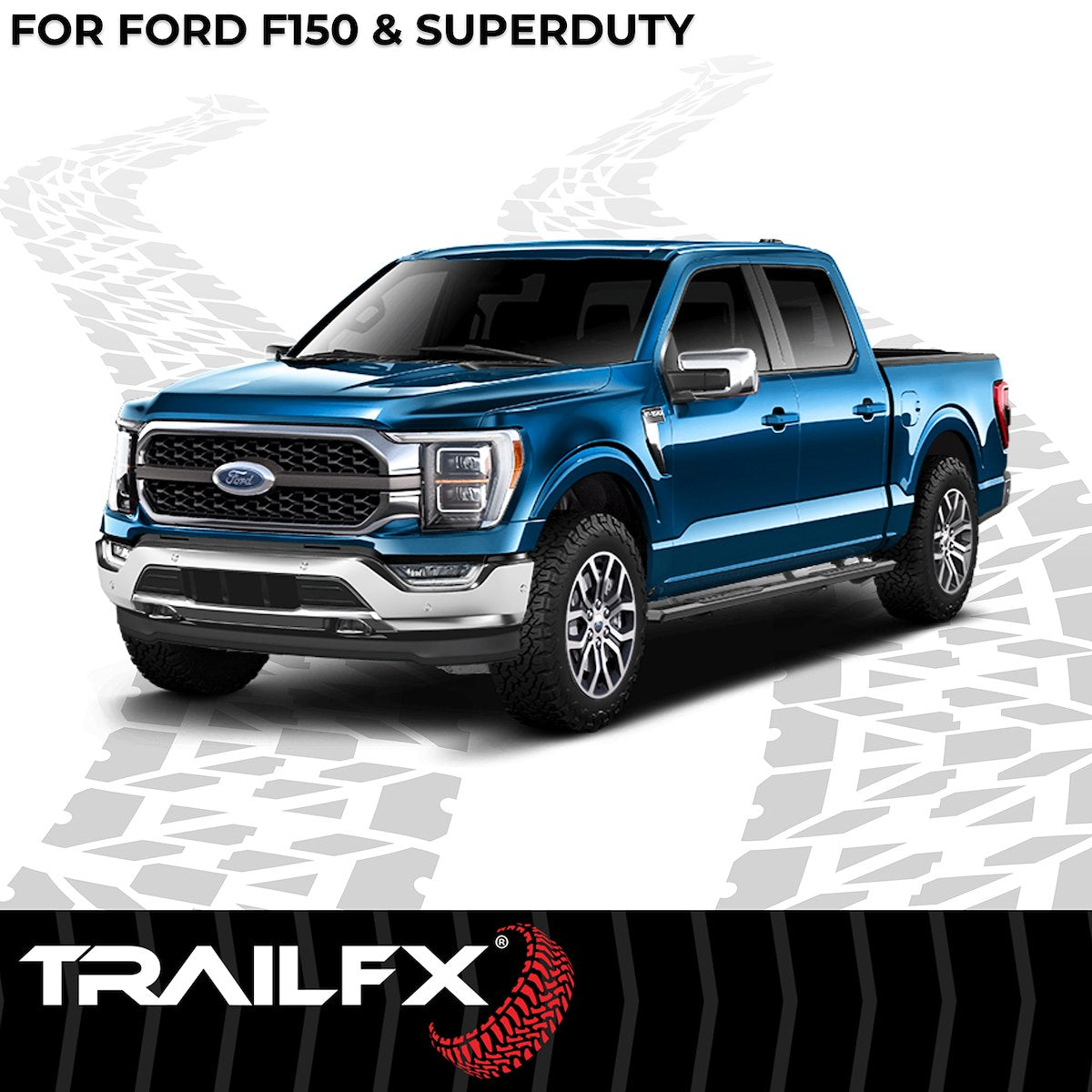 TrailFX Nerf Bar, TrailFX A4 Series, 4-1/2 in Hexagonal Straight, Titanium Black - AL4012B