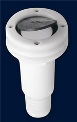 Attwood Marine Scupper, Fits 1-1/2 in Inside Diameter Hose, White - 3881-1