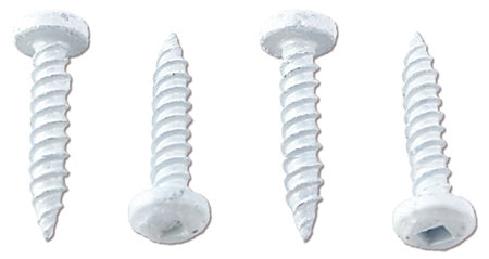 AP Products Screw, #8 x 1 in Length, Polar White, Pack Of 50 - 012-PSQ50W 8 X 1