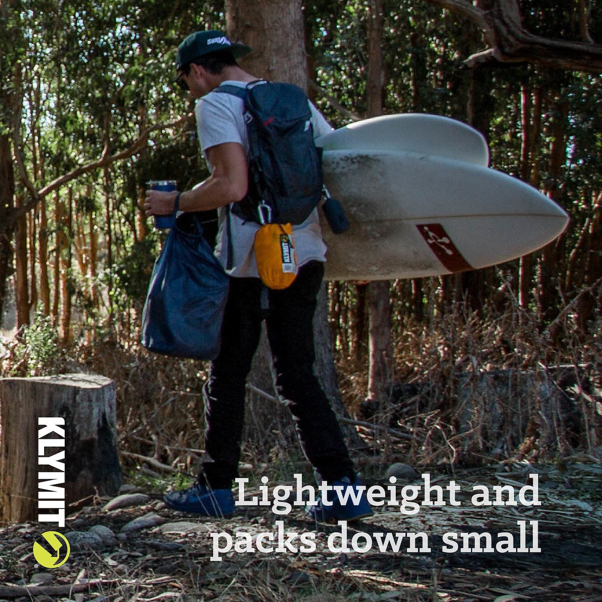 Klymit Sleeping Pad, 72 in Length x 23 in Width x 2-1/2 in Height Inflated Regular, 30D Polyester Fabric, 20 oz Weight - 06I2OR03C