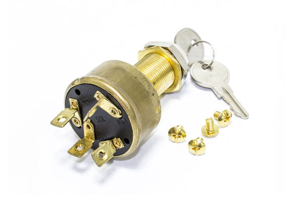Sierra Marine Ignition Switch, With 4 Wire Connection, Brass - MP41020