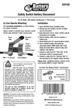 WirthCo Battery Disconnect Switch, 250 Ampere - 20188
