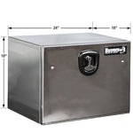 Buyers Products Tool Box, 1 Recessed Drop Door, Stainless Steel, 24 in Length x 18 in Width x 18 in Height - 1702650