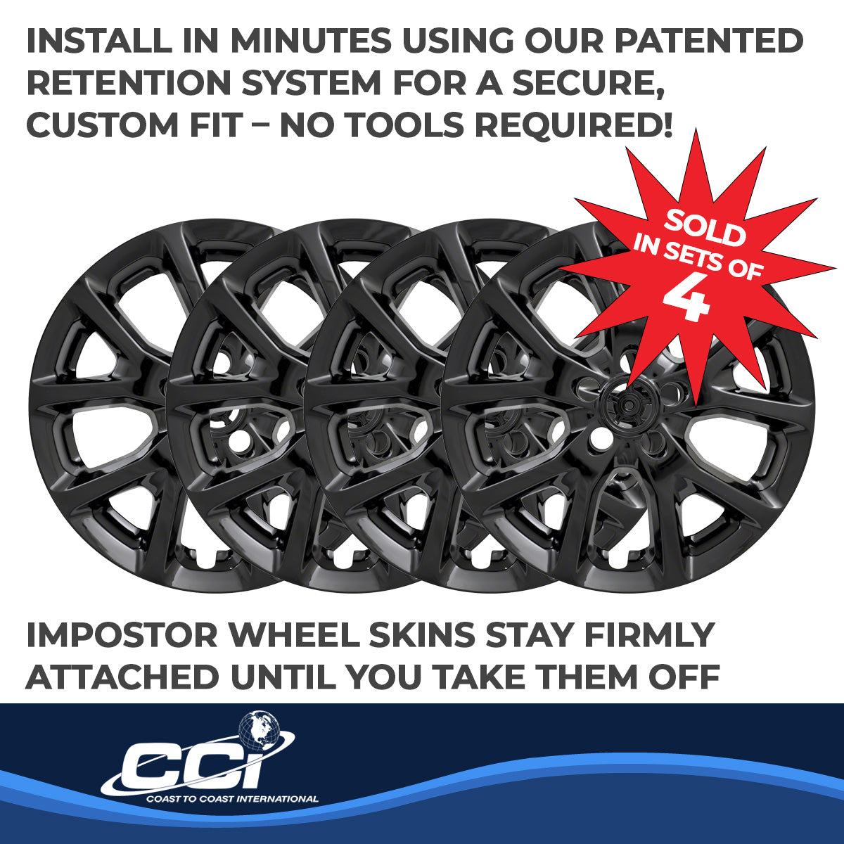 Coast2Coast Wheel Skins & Styled Wheel Covers IWCIMP382BLK product image 4