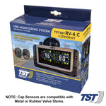 Truck System Technology Tire Pressure Monitoring System - TPMS, 507 Series, 4 Cap Sensors, 3-1/2 in TST Wide Screen Color Display - TST-507-RV-4-C