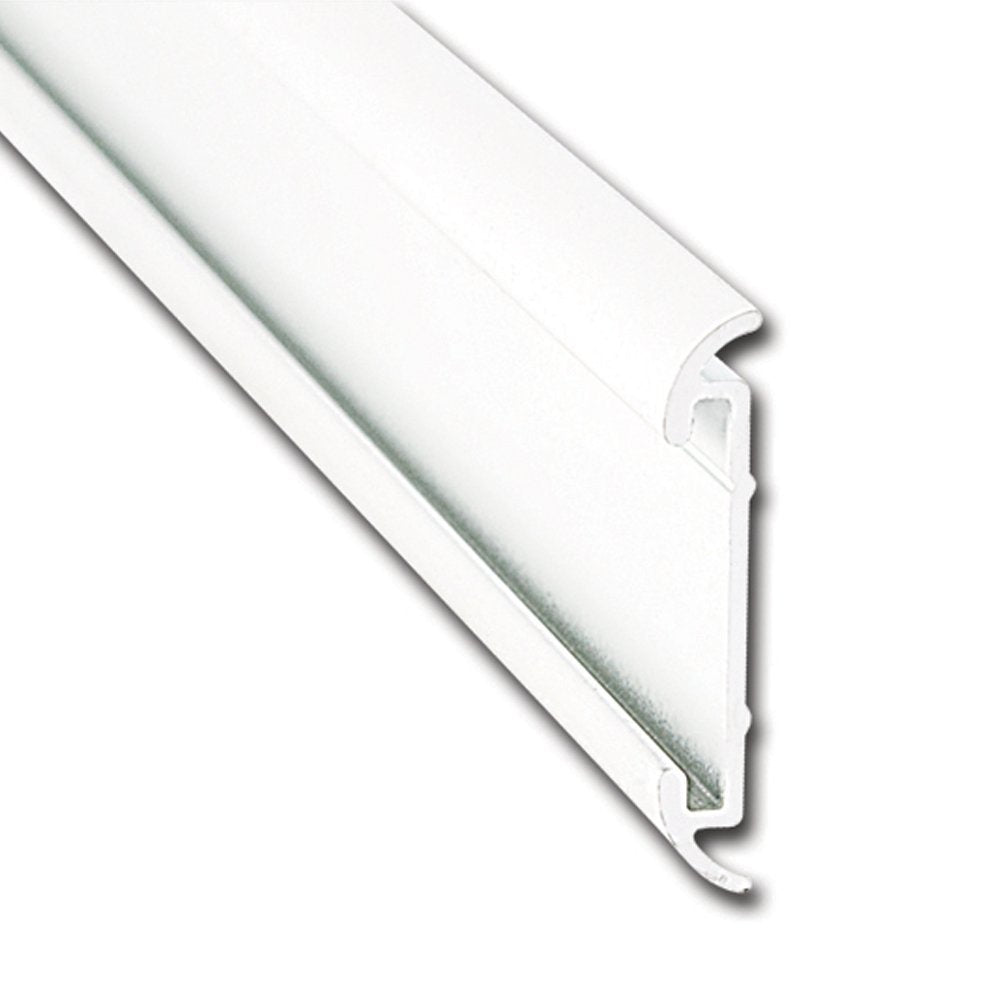 AP Products Trim Molding, 1-1/4 in Width x 1/5 in Thickness x 8 ft Length, Polar White, Aluminum - 021-54601-8